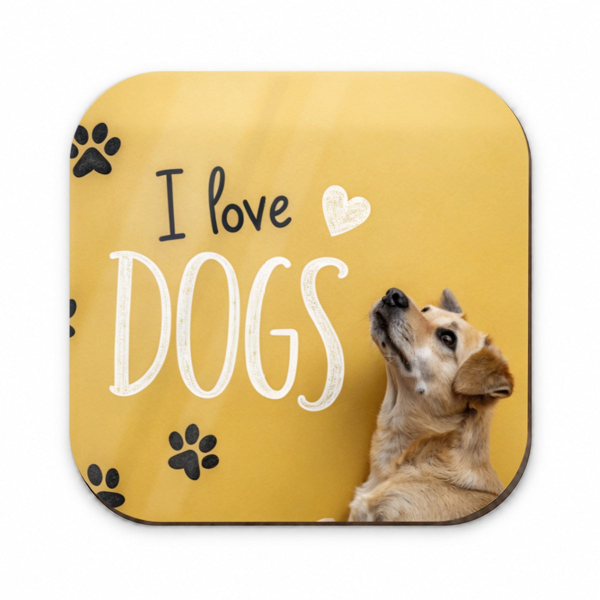 I Love Dogs Paw Prints Fridge Magnet