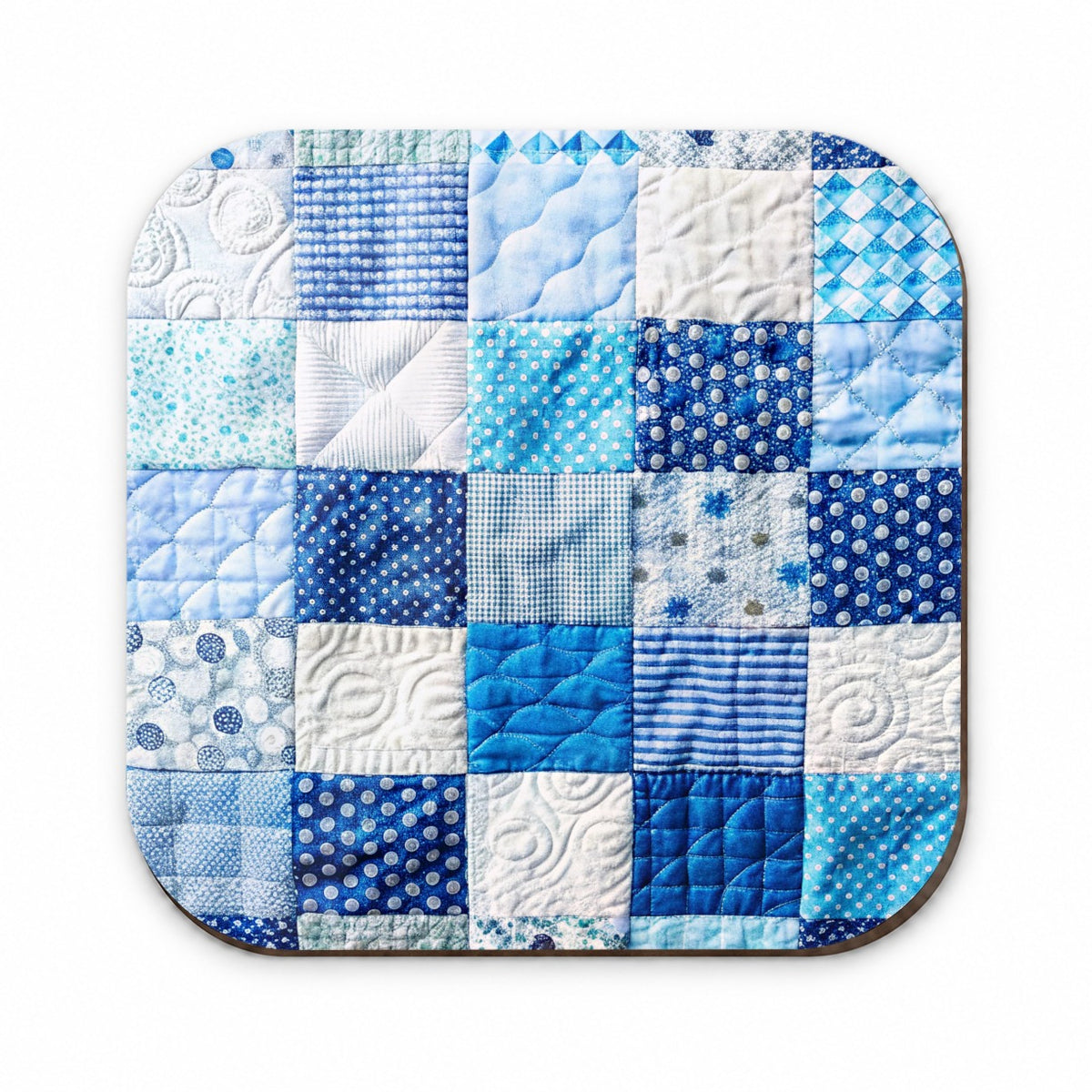 Patchwork Quilt Blue Fridge Magnet