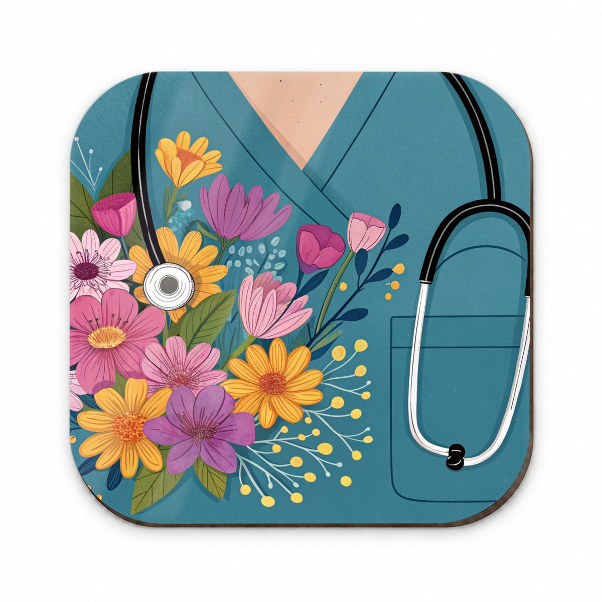 RN LVN Nurse Flowers Fridge Magnet