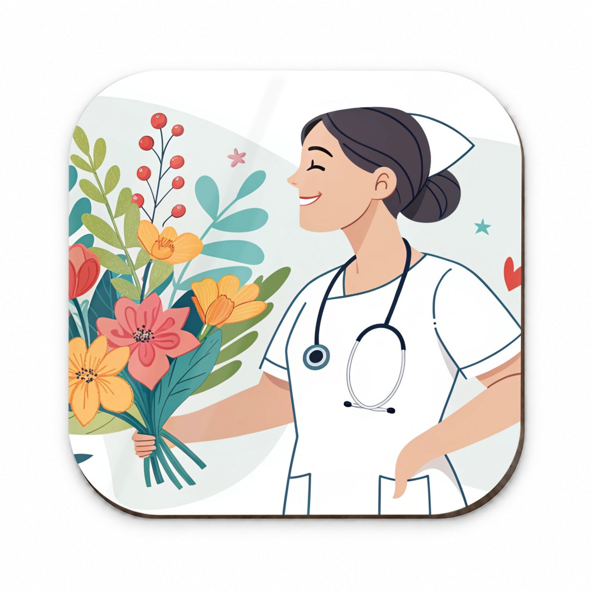 RN LVN Nurse Nursing Flowers Fridge Magnet