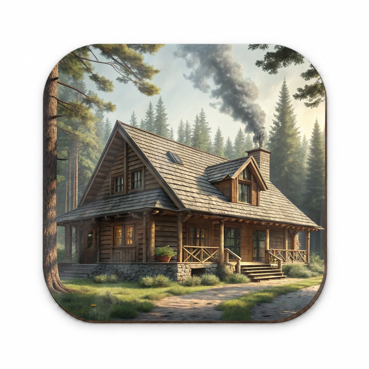 Rustic Hunting Lodge Log Cabin Fridge Magnet