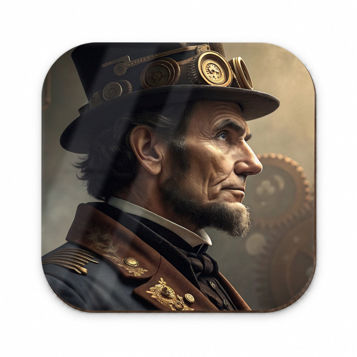 Steampunk Abraham Lincoln Portrait Fridge Magnet