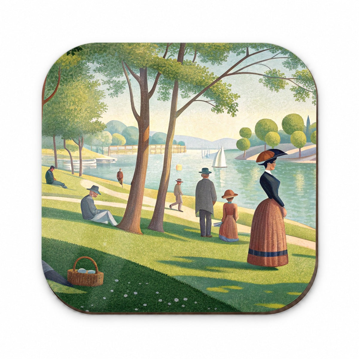 Sunday in the Park Seurat Inspired Fridge Magnet