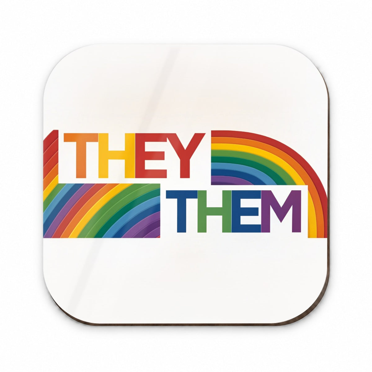 They Them Rainbow Pride Fridge Magnet