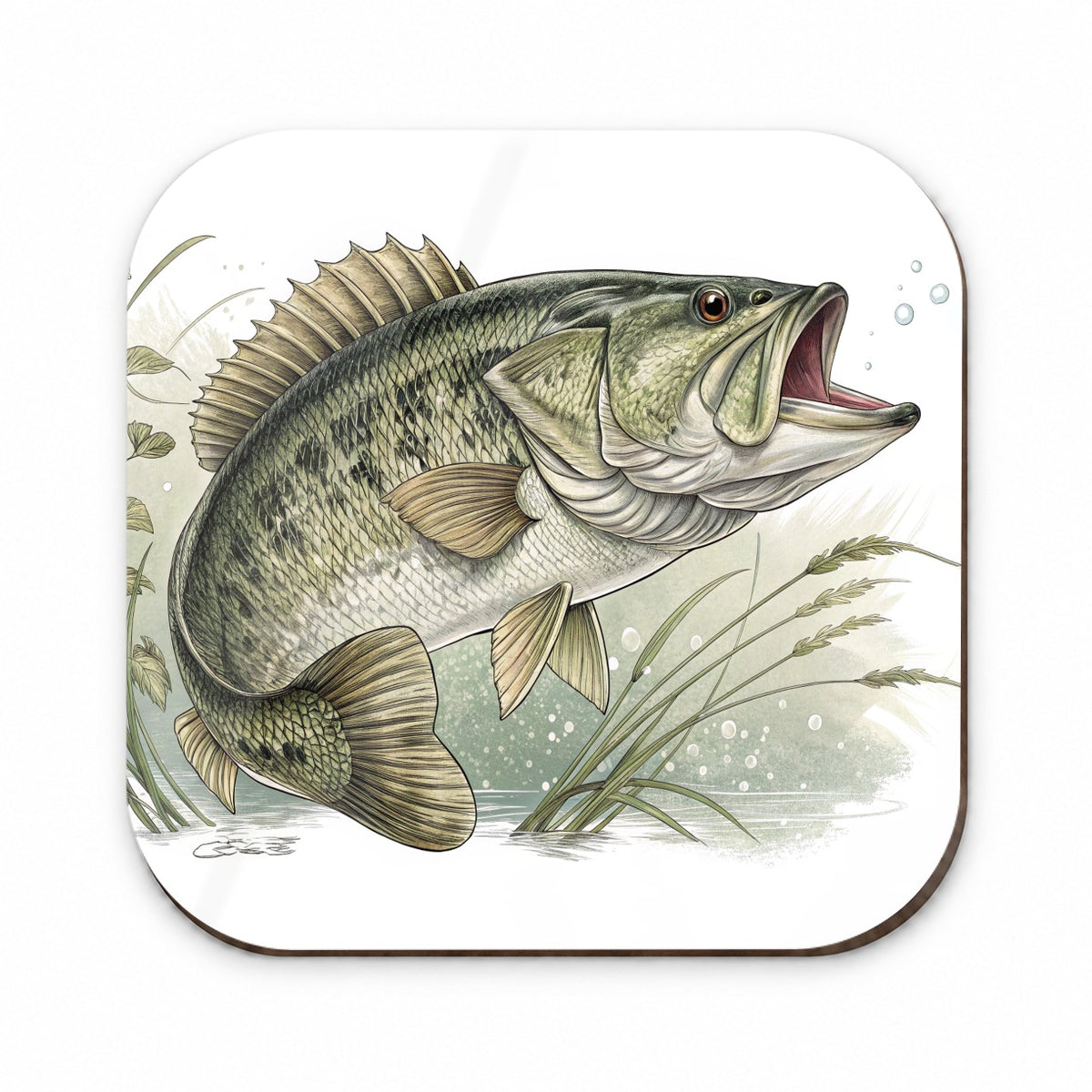 Trophy Largemouth Bass Fishing Fridge Magnet