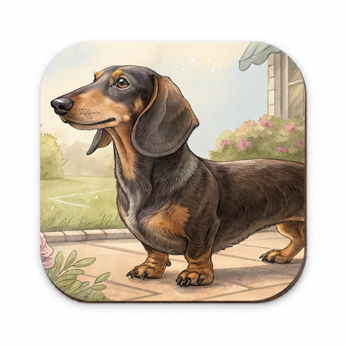 Vintage Dachshund Dog Portrait Fridge Magnet