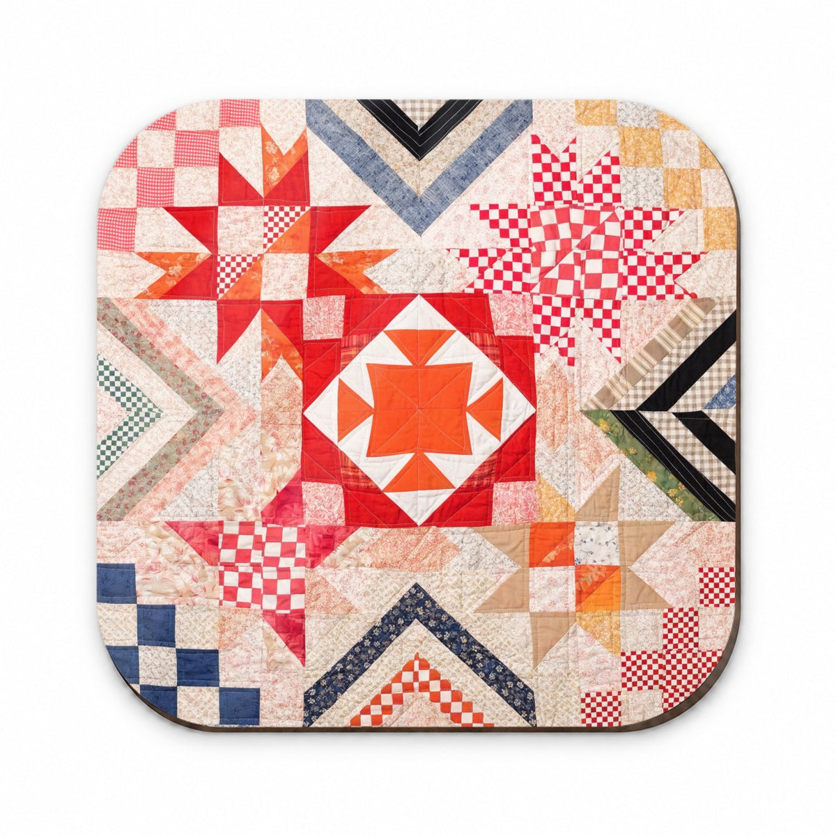 Vintage Patchwork Quilt Fridge Magnet