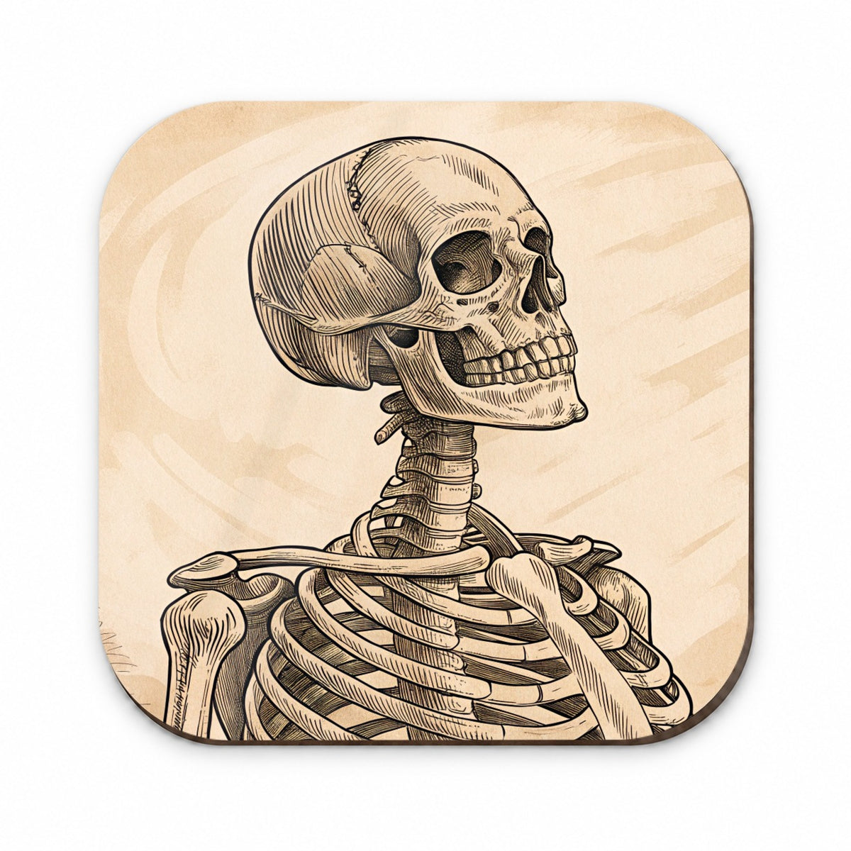 Vintage Skeleton Illustration Fridge Magnet