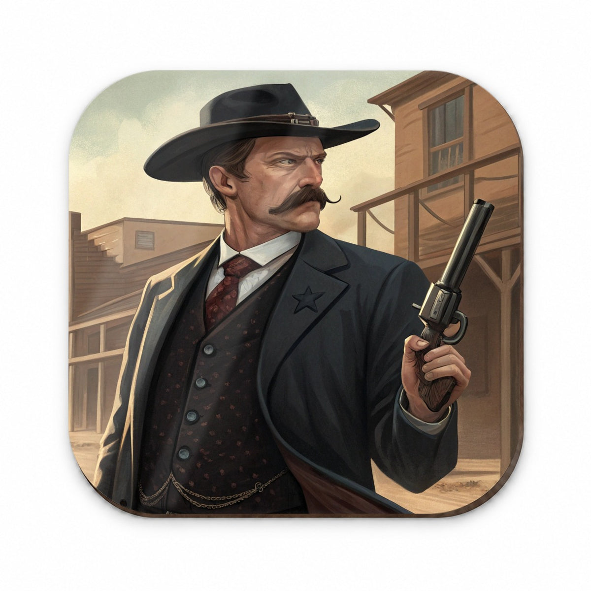Wyatt Earp Frontier Gunslinger Fridge Magnet