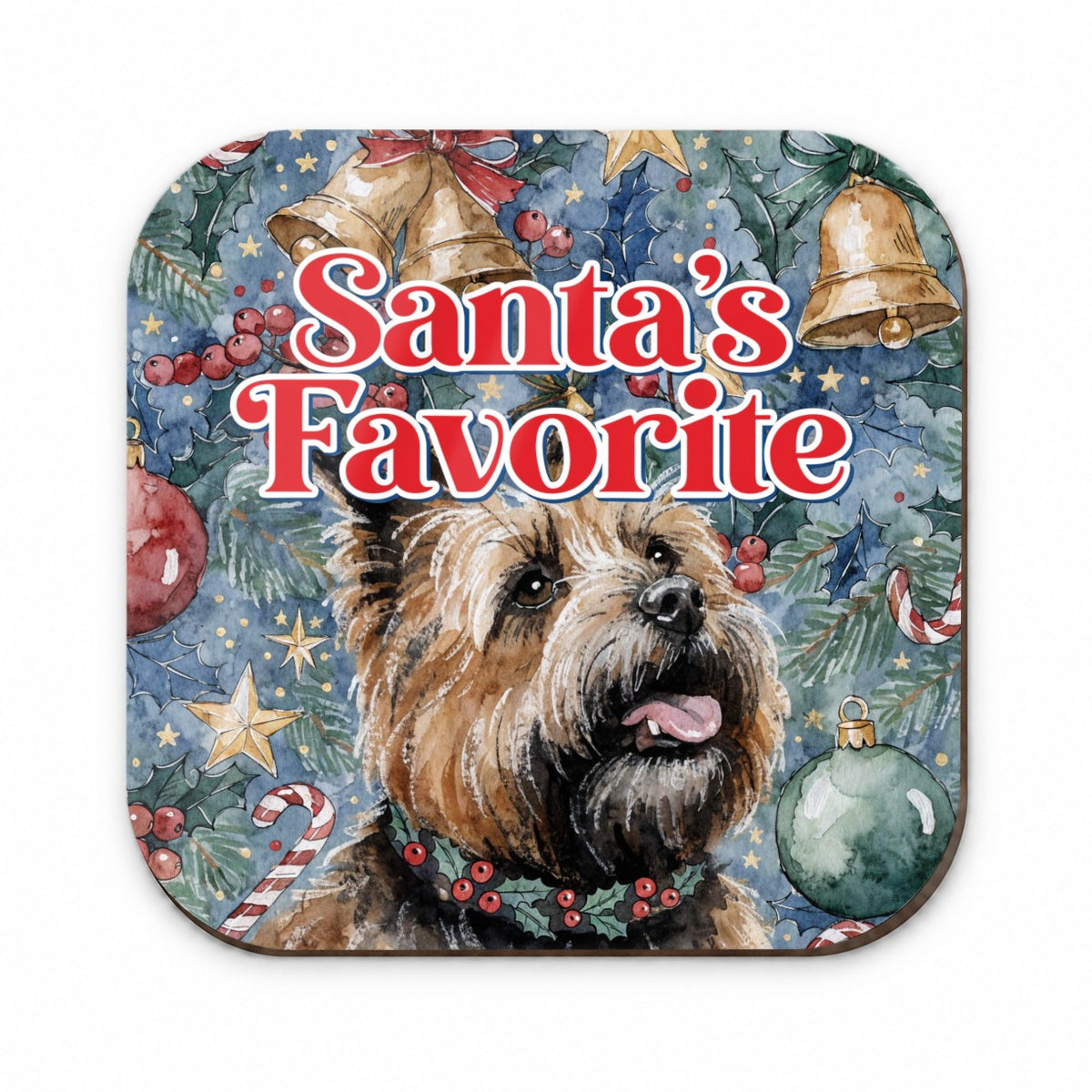 Cairn Terrier Dog Christmas Santa's Favorite Fridge Magnet