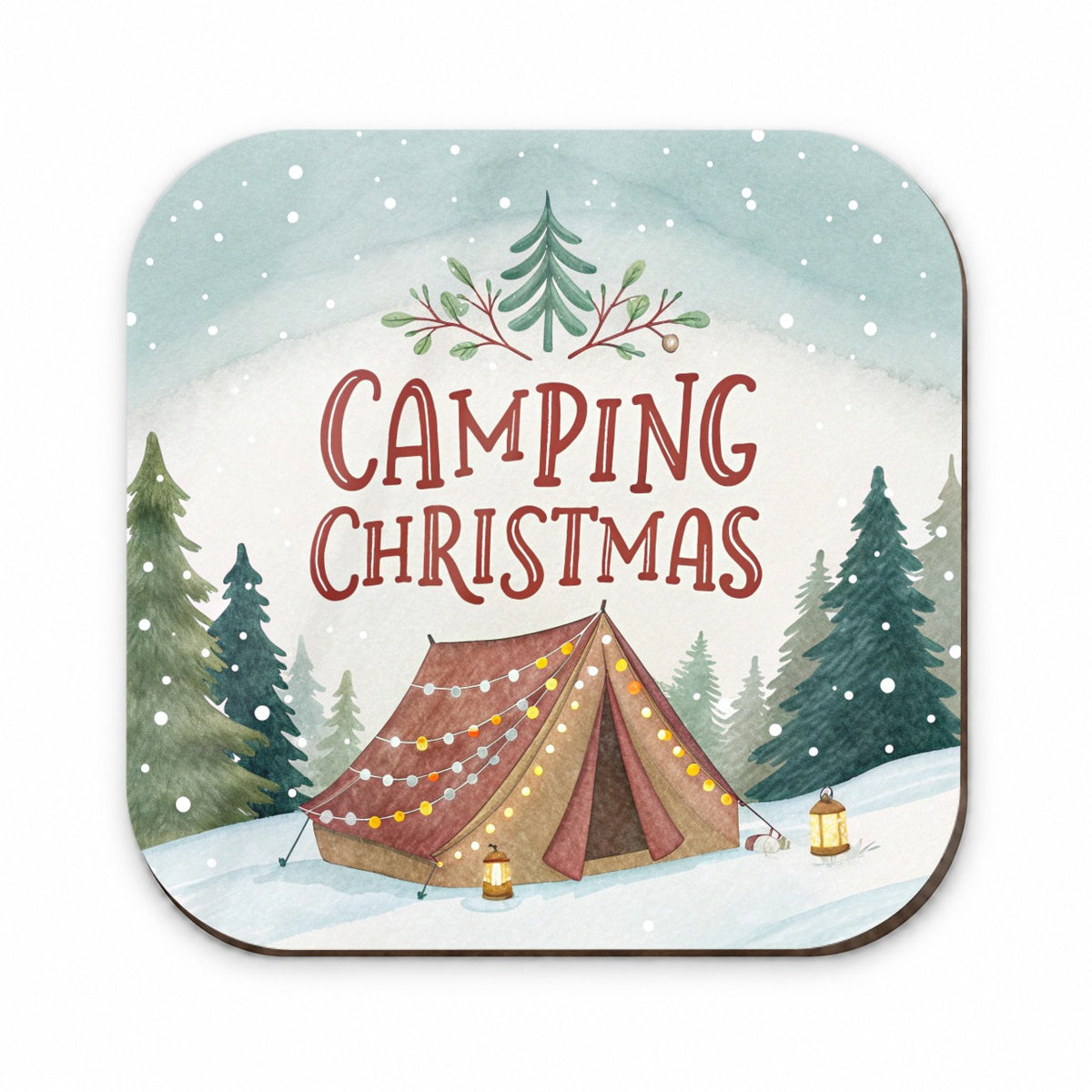 Camping Christmas Tent Fridge Magnet