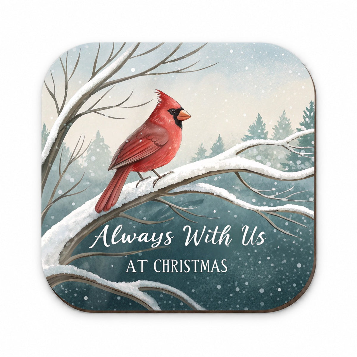 Cardinal Always With Us Christmas Fridge Magnet