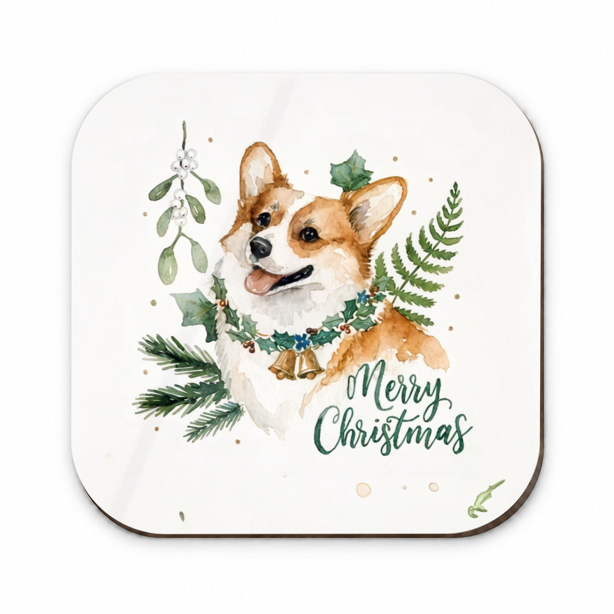 Corgi Dog Merry Christmas Fridge Magnet