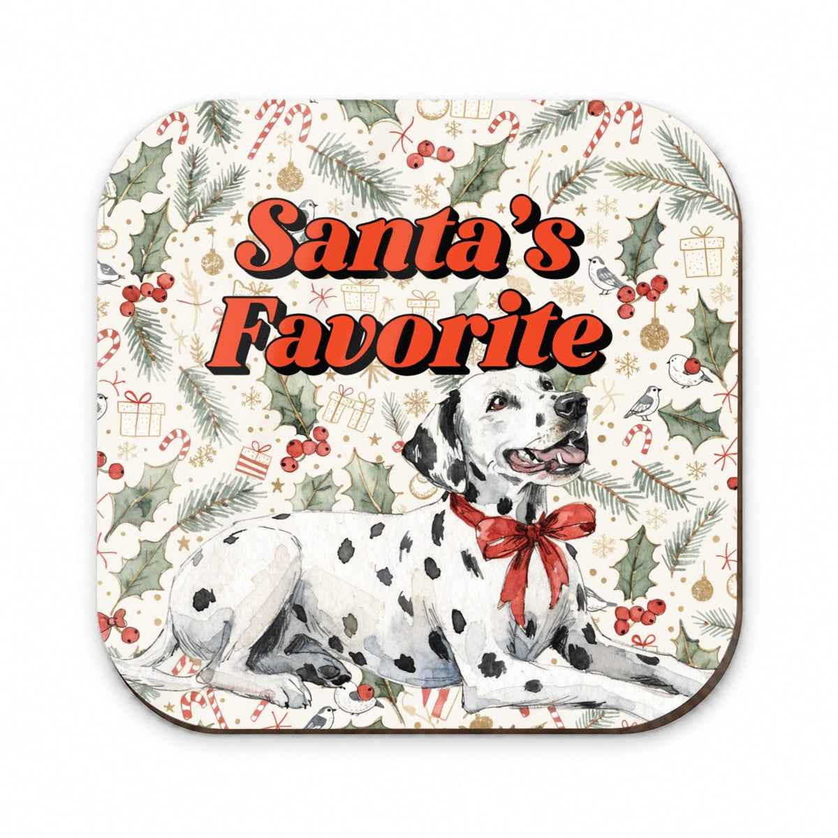 Dalmatian Dog Christmas Santa's Favorite Fridge Magnet