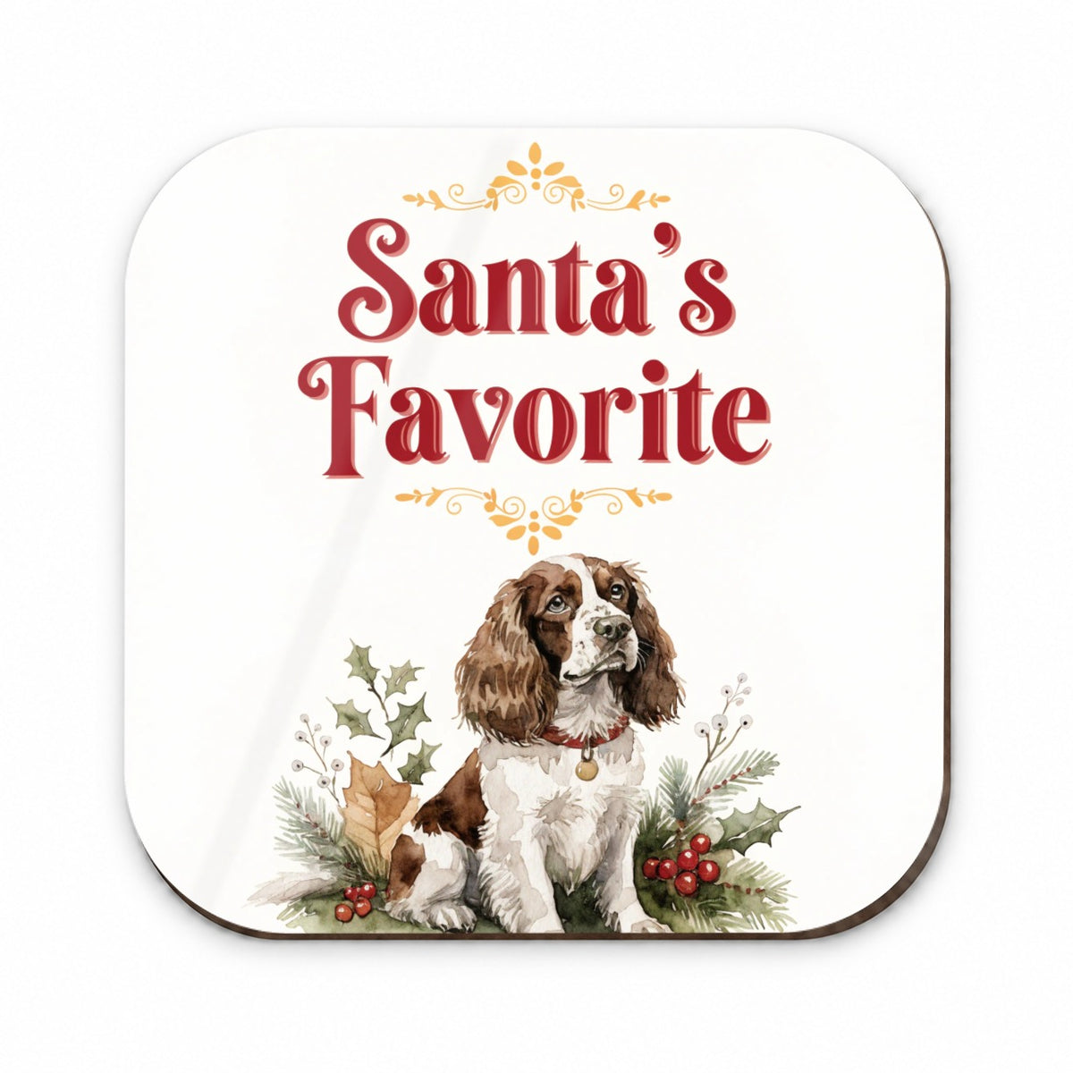 English Springer Spaniel Dog Christmas Santa's Favorite Fridge Magnet