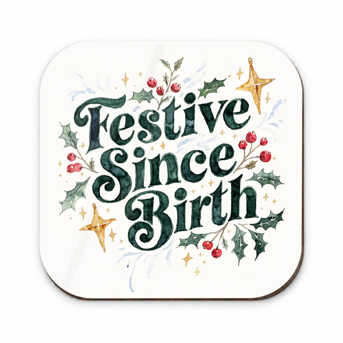 Festive Since Birth Christmas Script Fridge Magnet