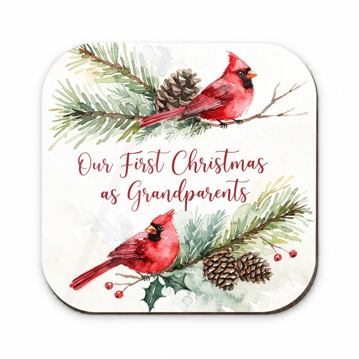 First Christmas As Grandparents Script Fridge Magnet