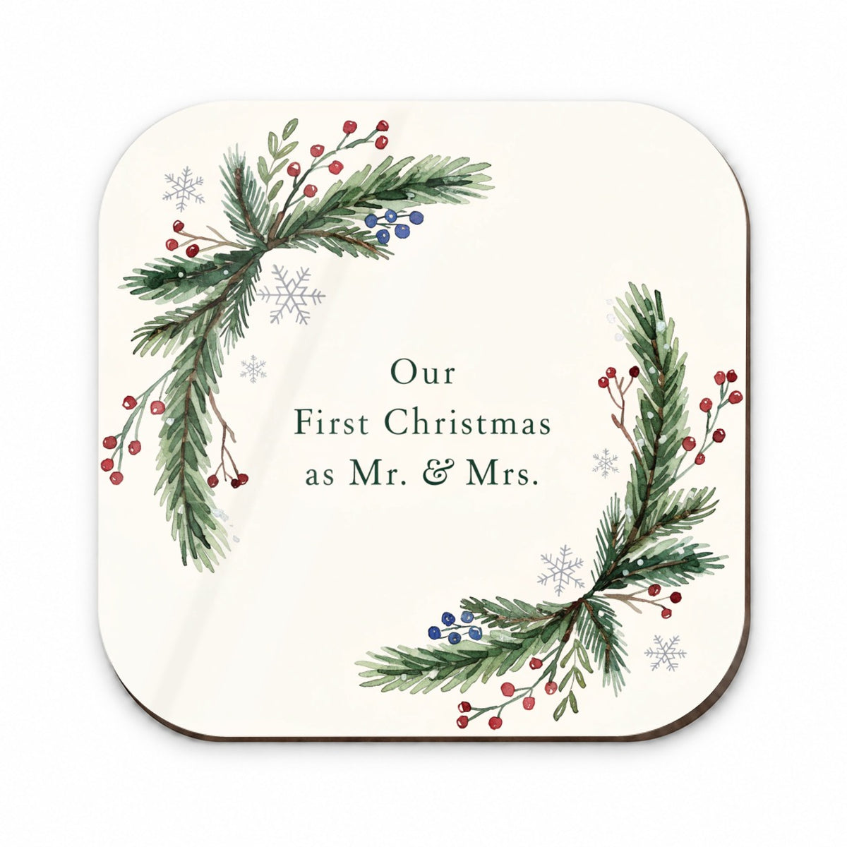 First Christmas As Mr Mrs Married Wedding Fridge Magnet