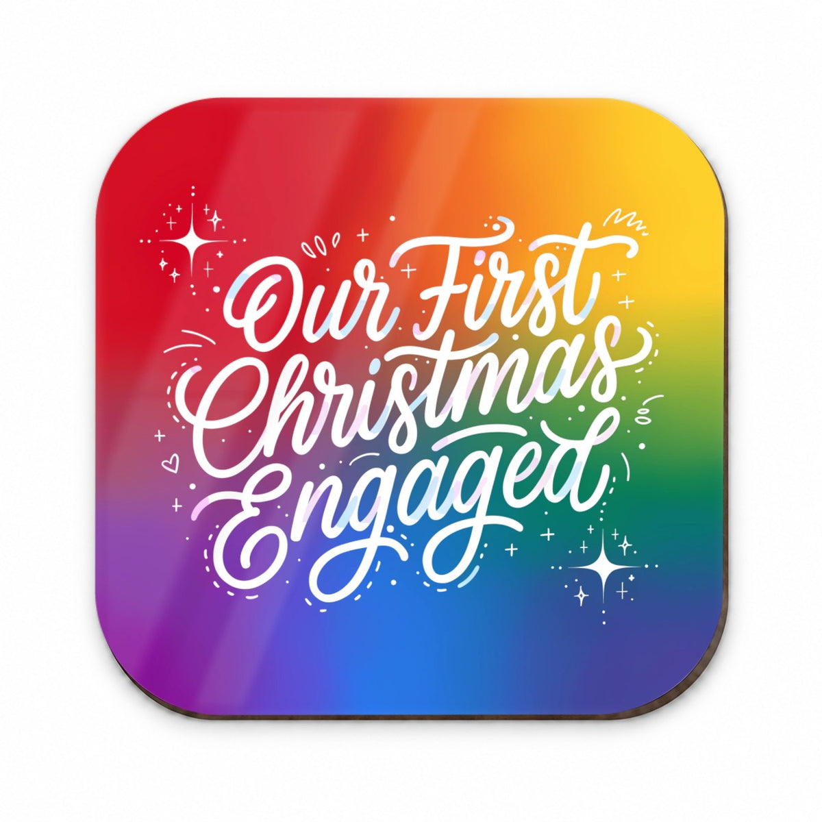 First Christmas Engaged Pride LGBTQ Rainbow Fridge Magnet