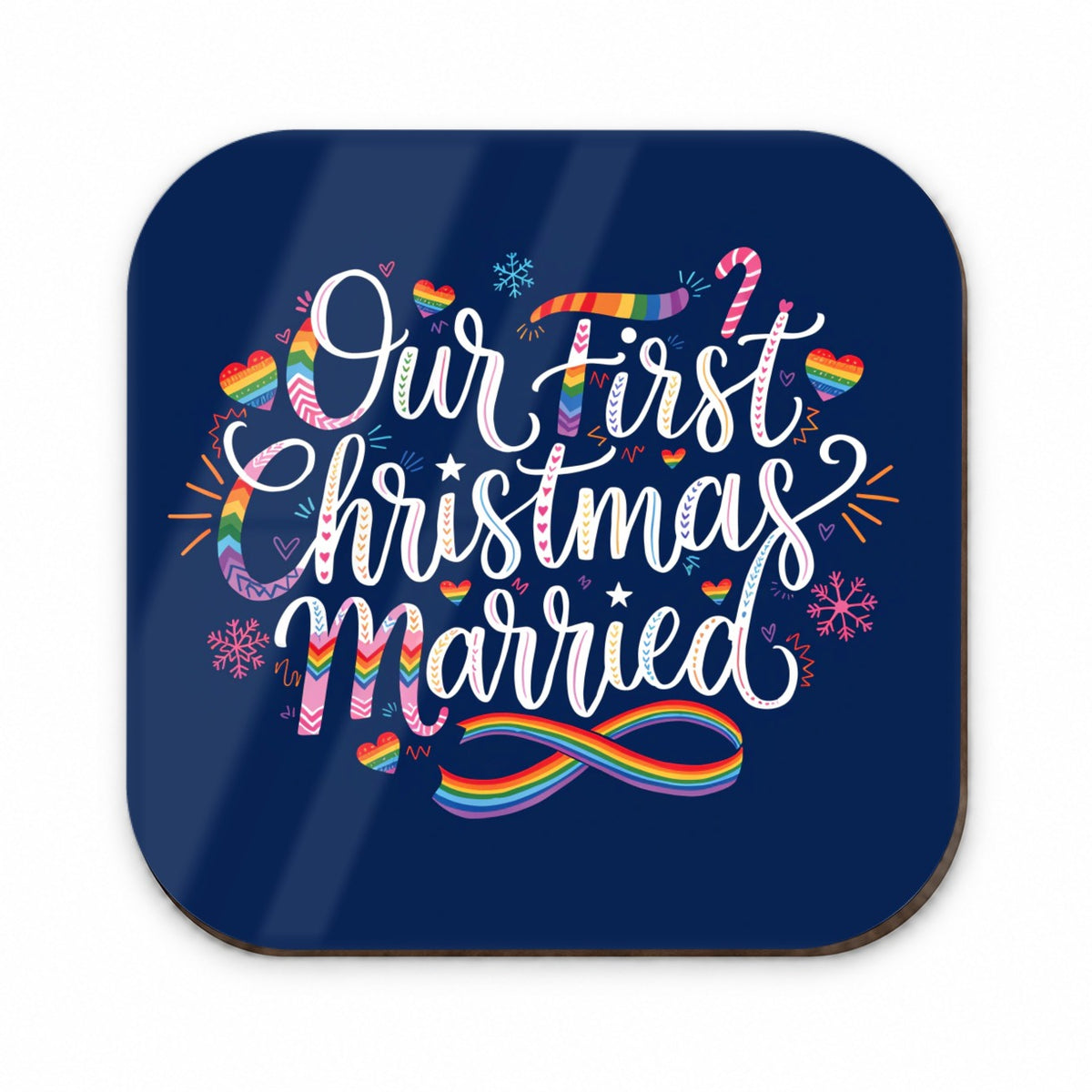 First Christmas Married Pride LGBTQ Fridge Magnet