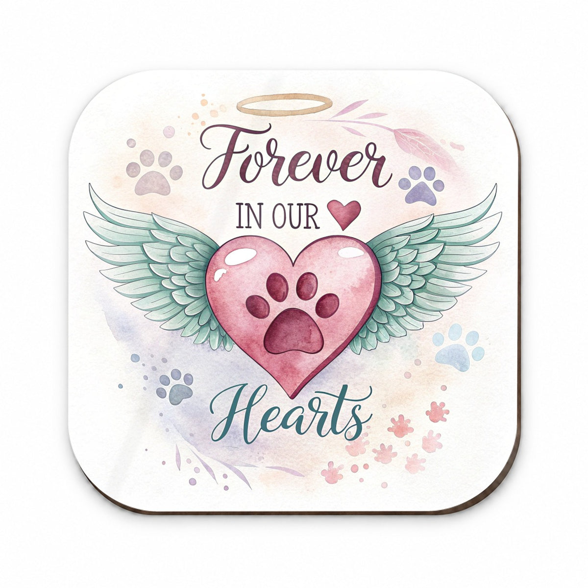 Forever In Our Hearts Paw Prints Dog Cat Fridge Magnet