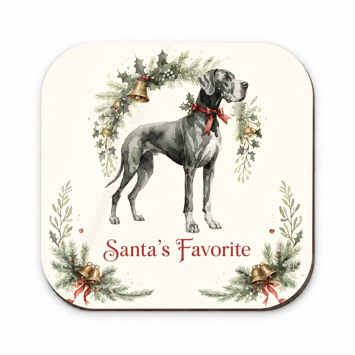 Great Dane Dog Christmas Santa's Favorite Fridge Magnet