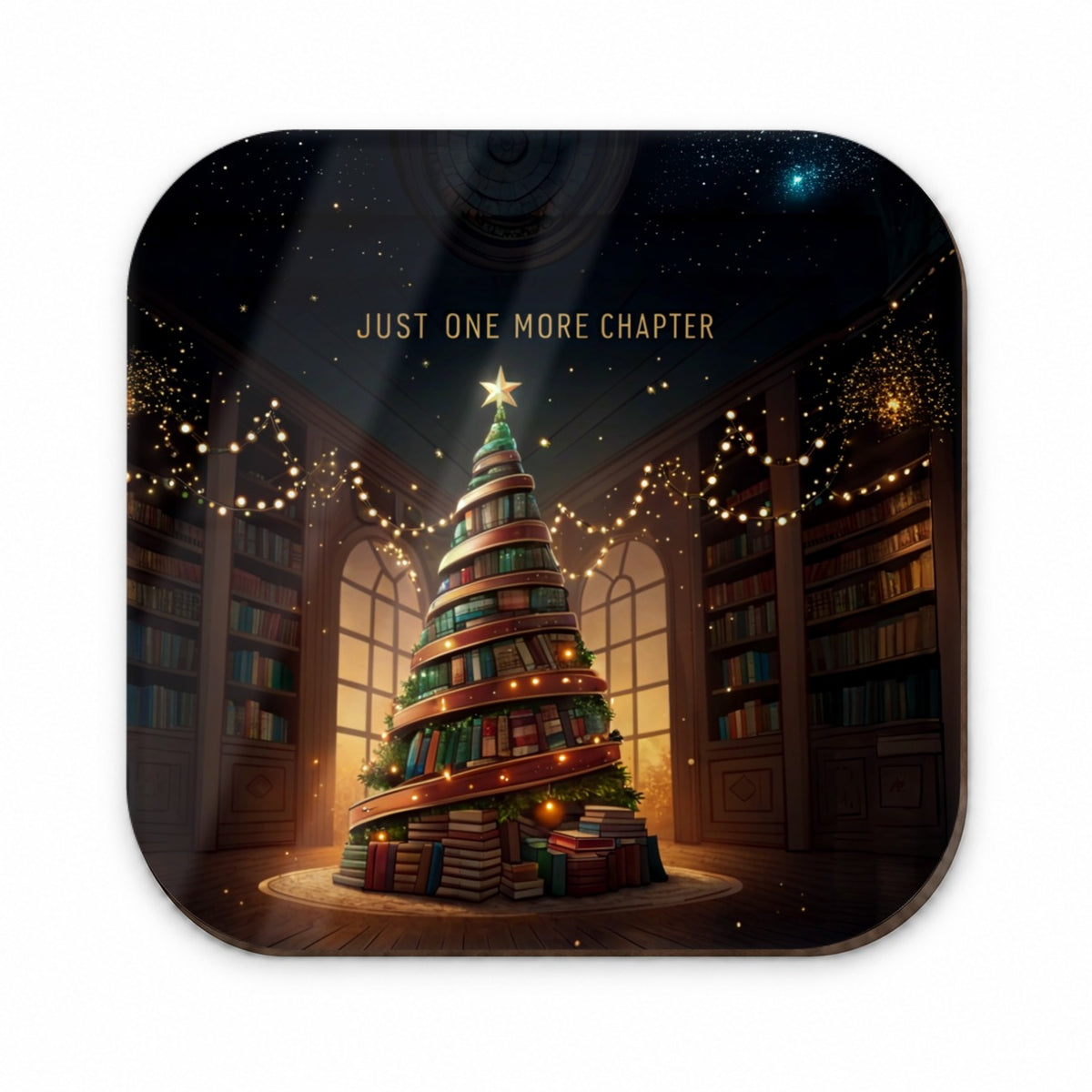 Just One More Chapter Christmas Books Reader Fridge Magnet