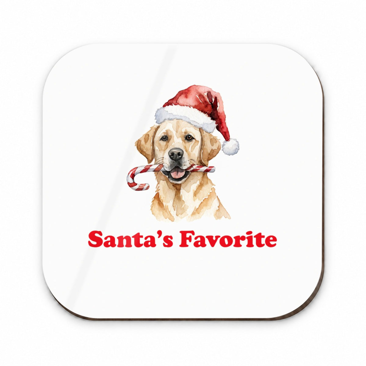 Labrador Retriever Dog Christmas Hat Santa's Favorite Fridge Magnet