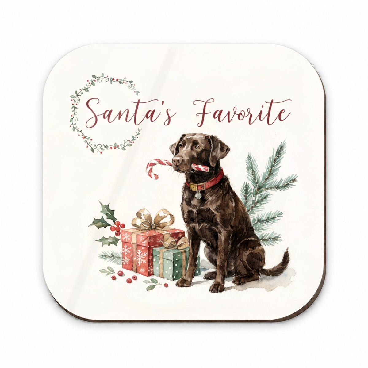 Labrador Retriever Dog Christmas Santa's Favorite Fridge Magnet