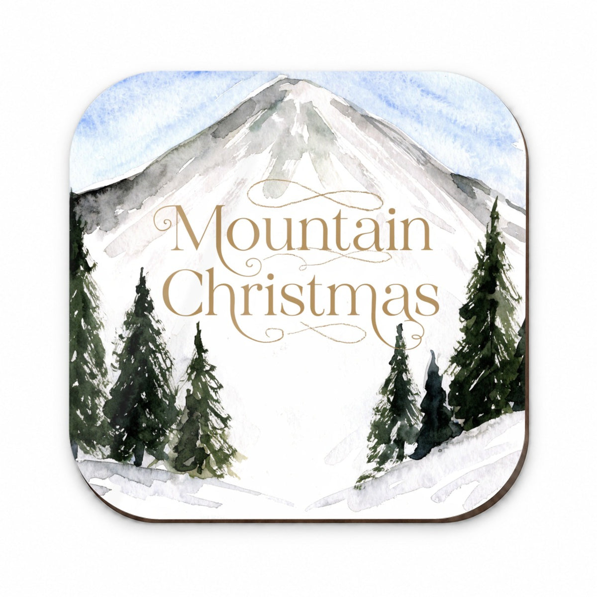 Mountain Christmas Fridge Magnet