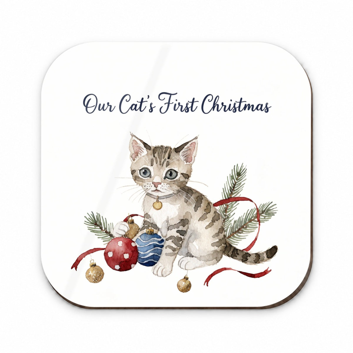 Our Cat's First Christmas Cute Fridge Magnet
