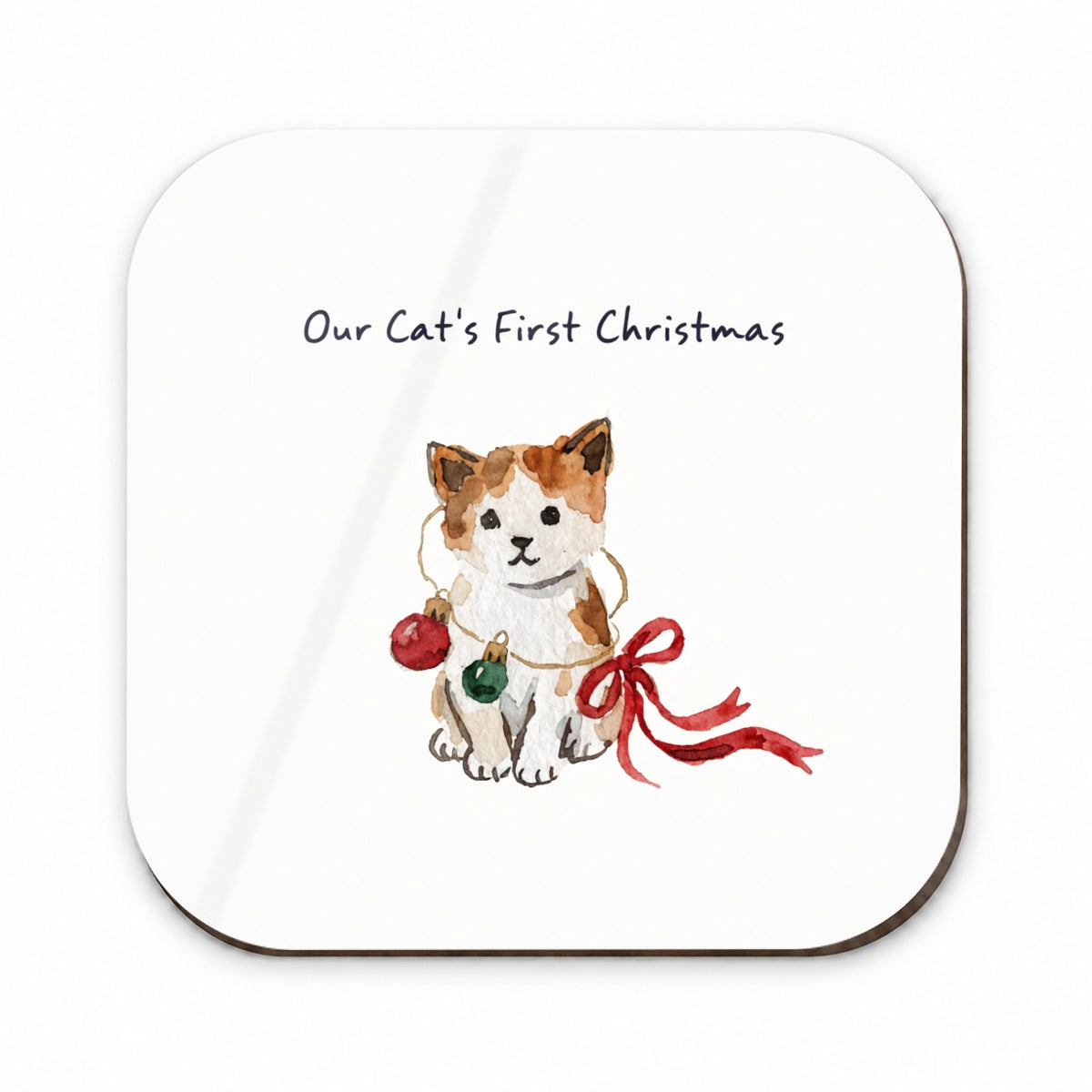 Our Cat's First Christmas Fridge Magnet
