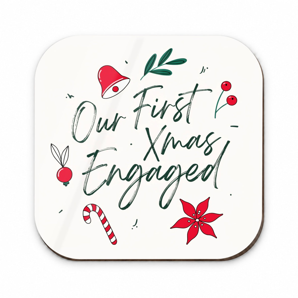 Our First Christmas Xmas Engaged Fridge Magnet