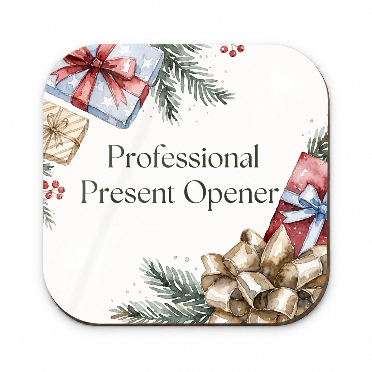 Professional Present Opener Christmas Fridge Magnet