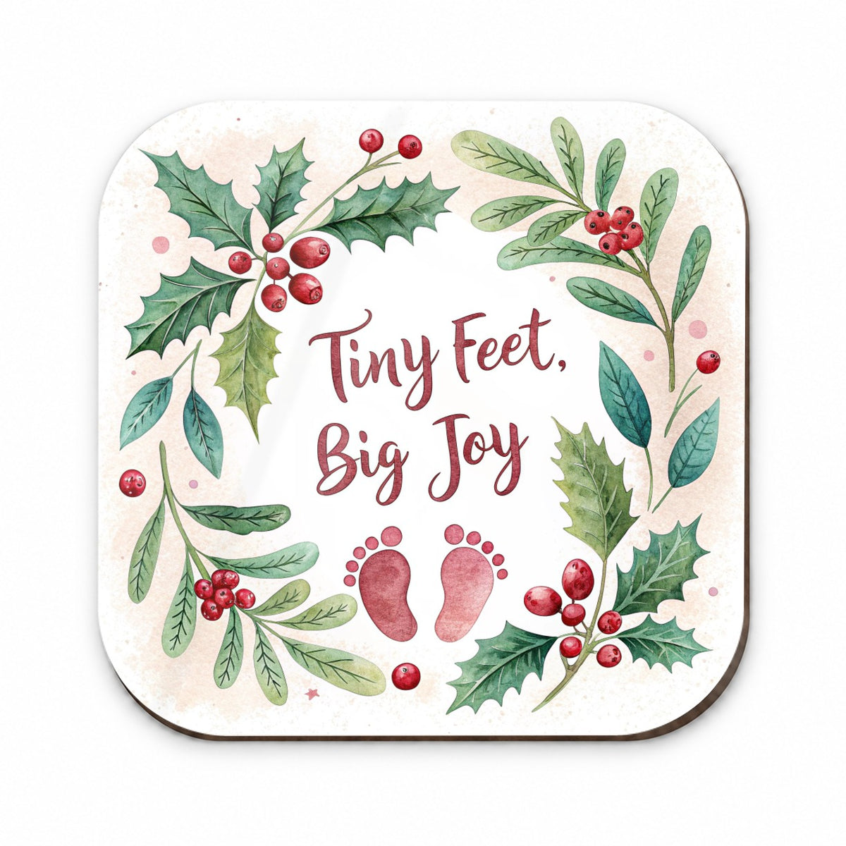 Tiny Feet Big Joy Baby Christmas Fridge Magnet