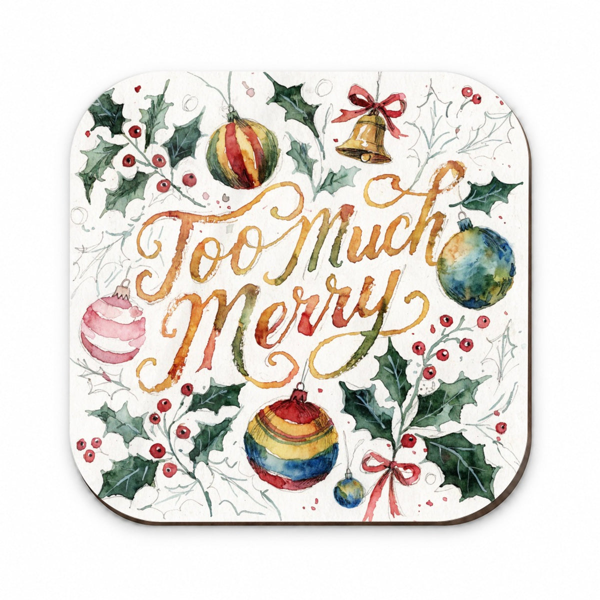 Too Much Merry Christmas Funny Coloful Fridge Magnet