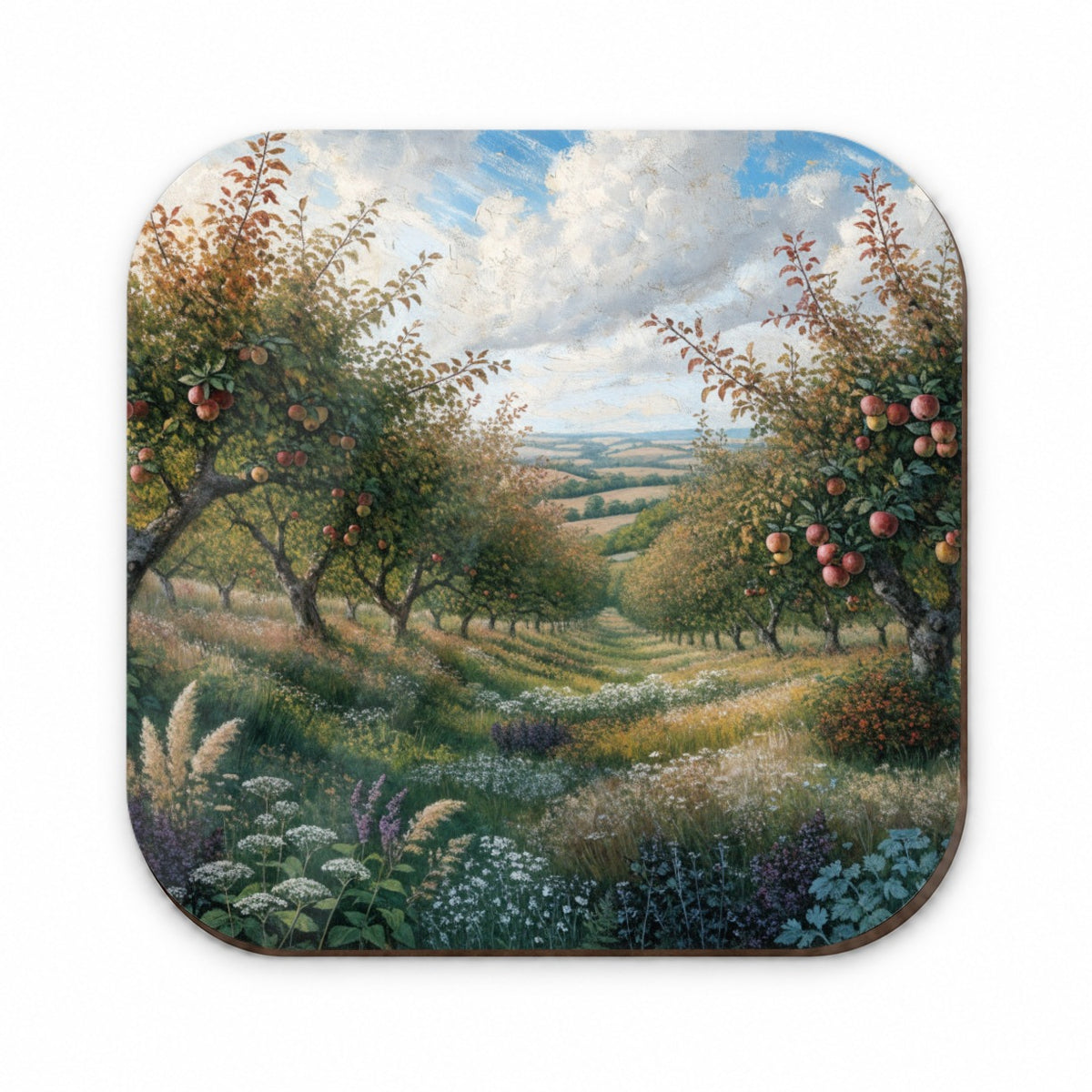 Apple Orchard Country Illustration Fridge Magnet