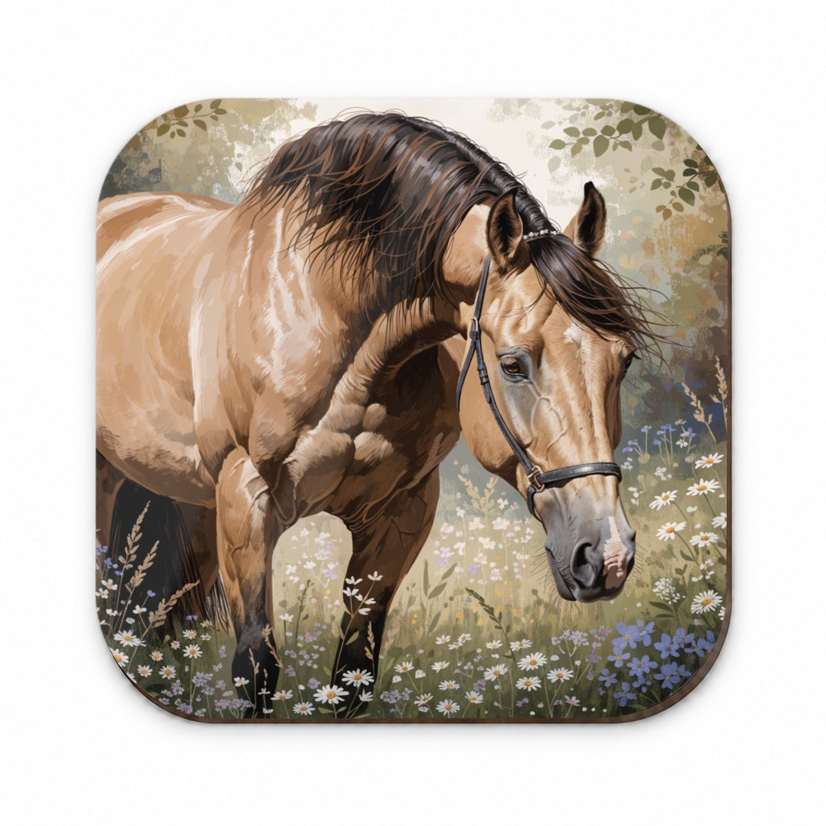 Beautiful Horse Wildflowers Fridge Magnet