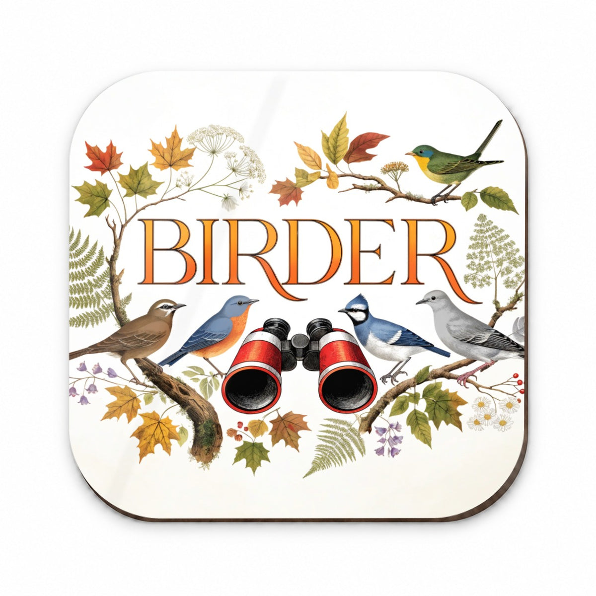 Birder Birdwatching Binoculars Fridge Magnet