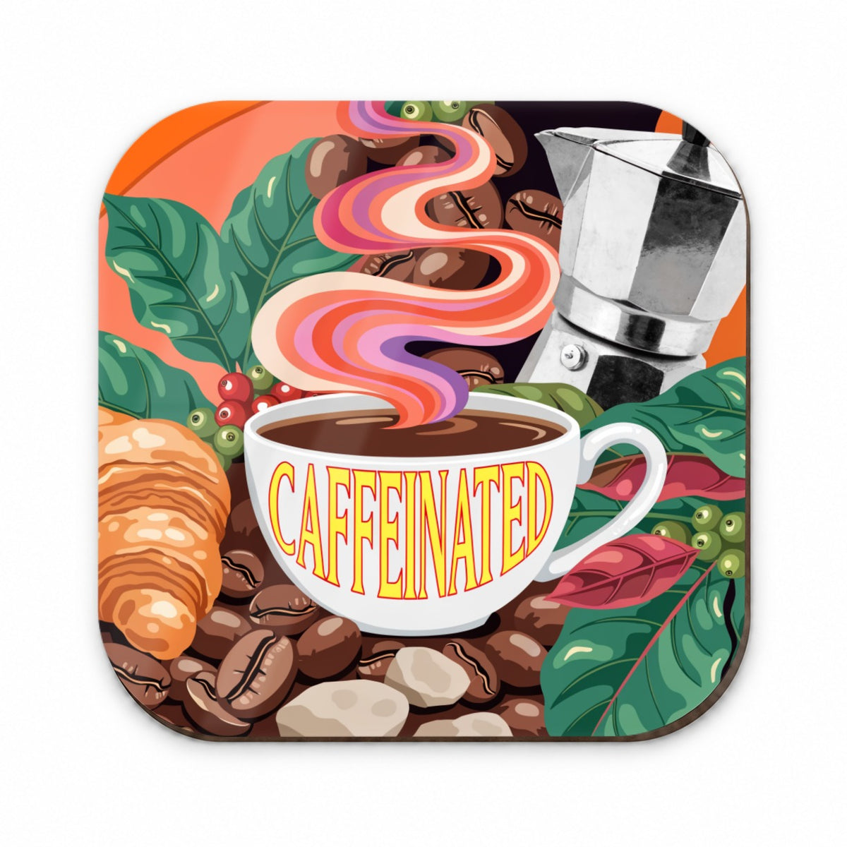 Caffeinated Coffee Cup Lover Fun Fridge Magnet