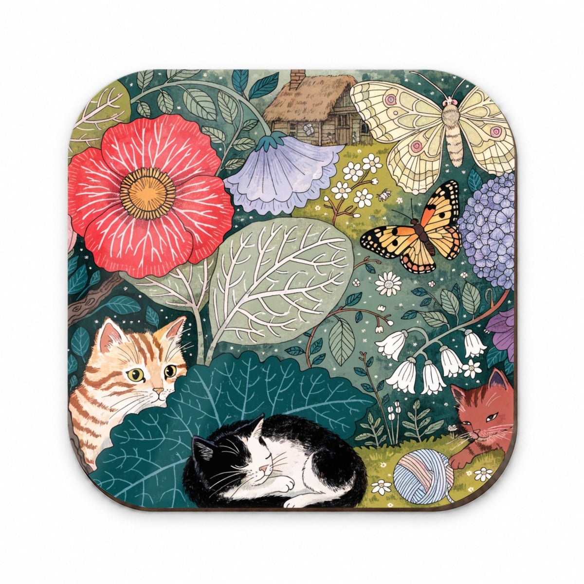 Cats In Garden Fridge Magnet