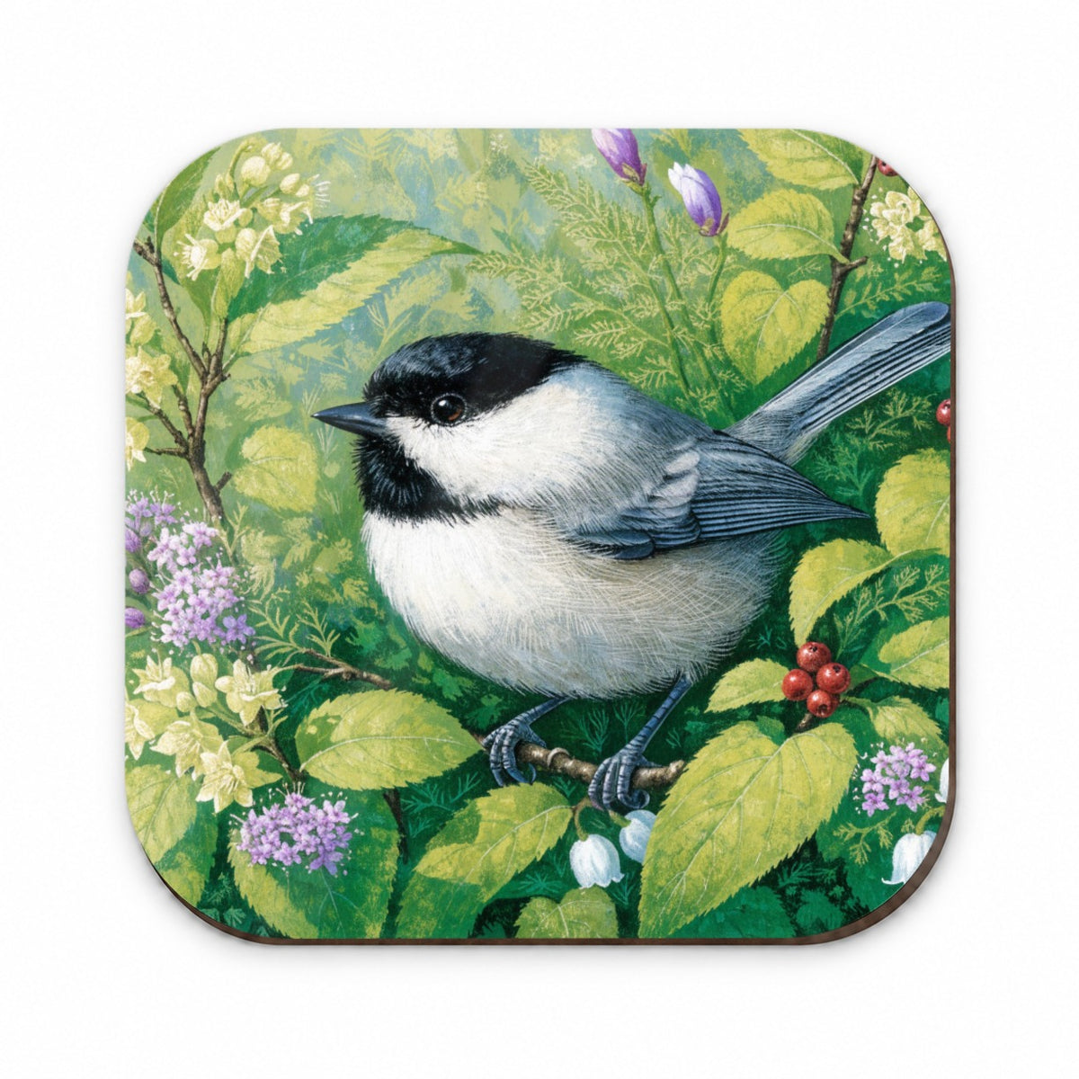 Chickadee Wildflower Garden Fridge Magnet