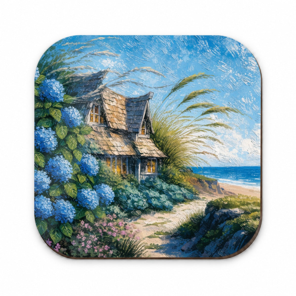 Coastal Cottage Hydrangeas Fridge Magnet