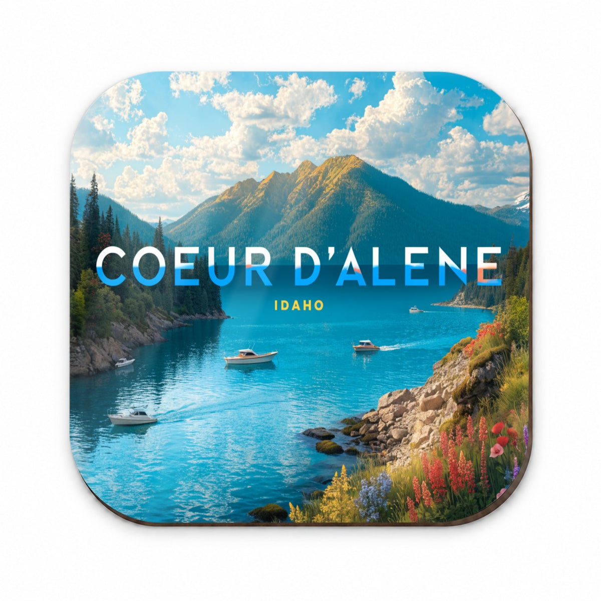 Coeur d'Alene Idaho Travel Fridge Magnet