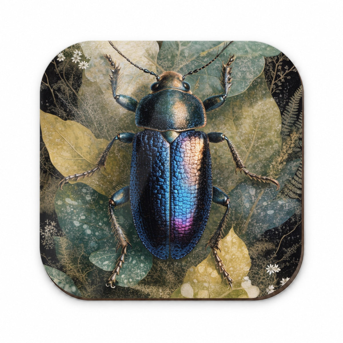 Colorful Beetle Top Down Fridge Magnet