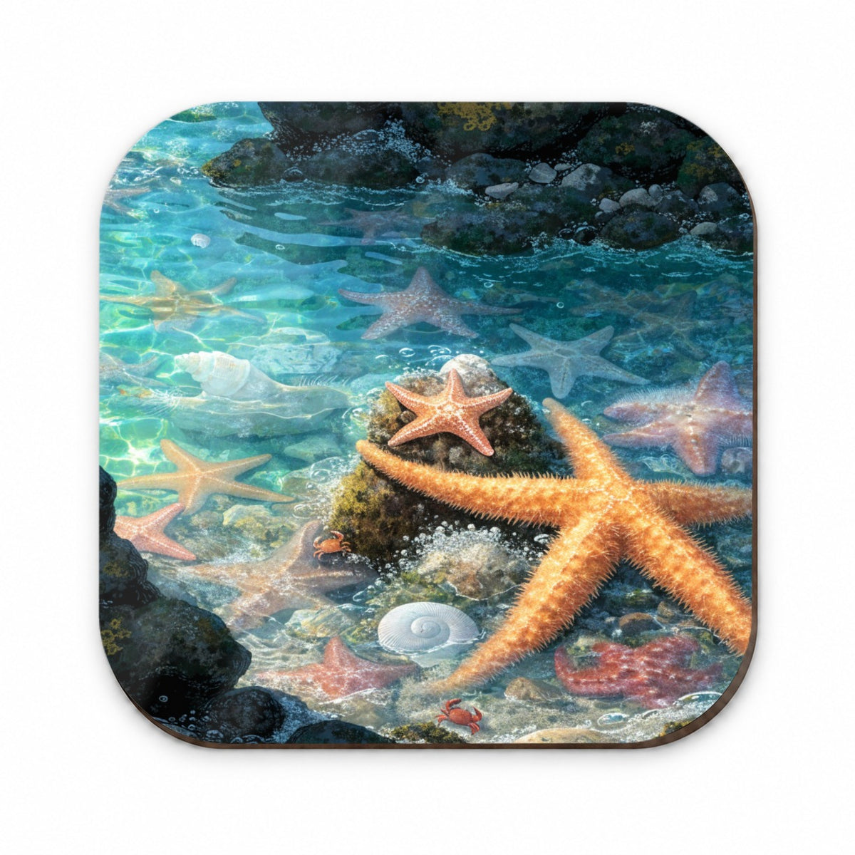 Colorful Coastal Tide Pool Fridge Magnet