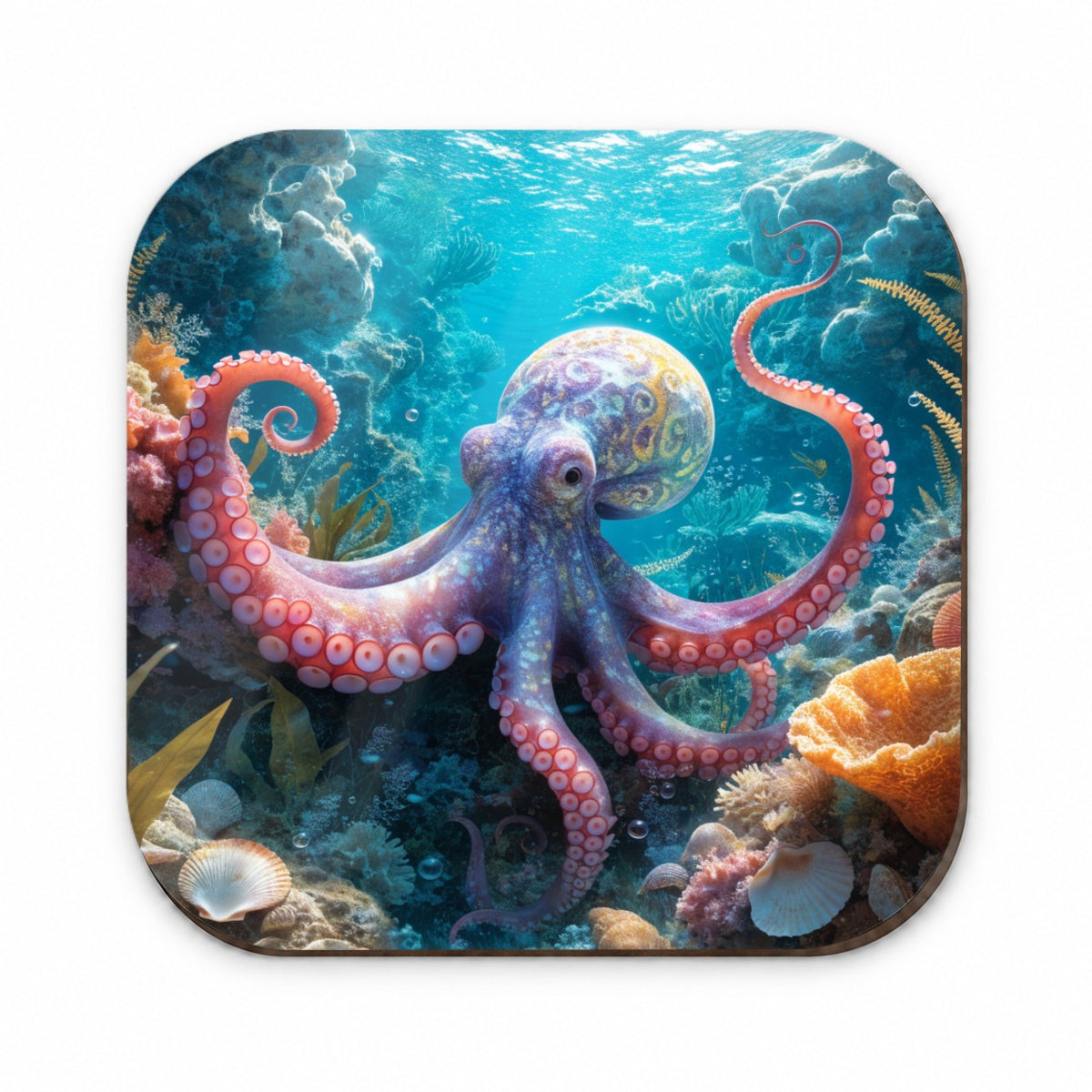 Colorful Octopus Reef Fridge Magnet