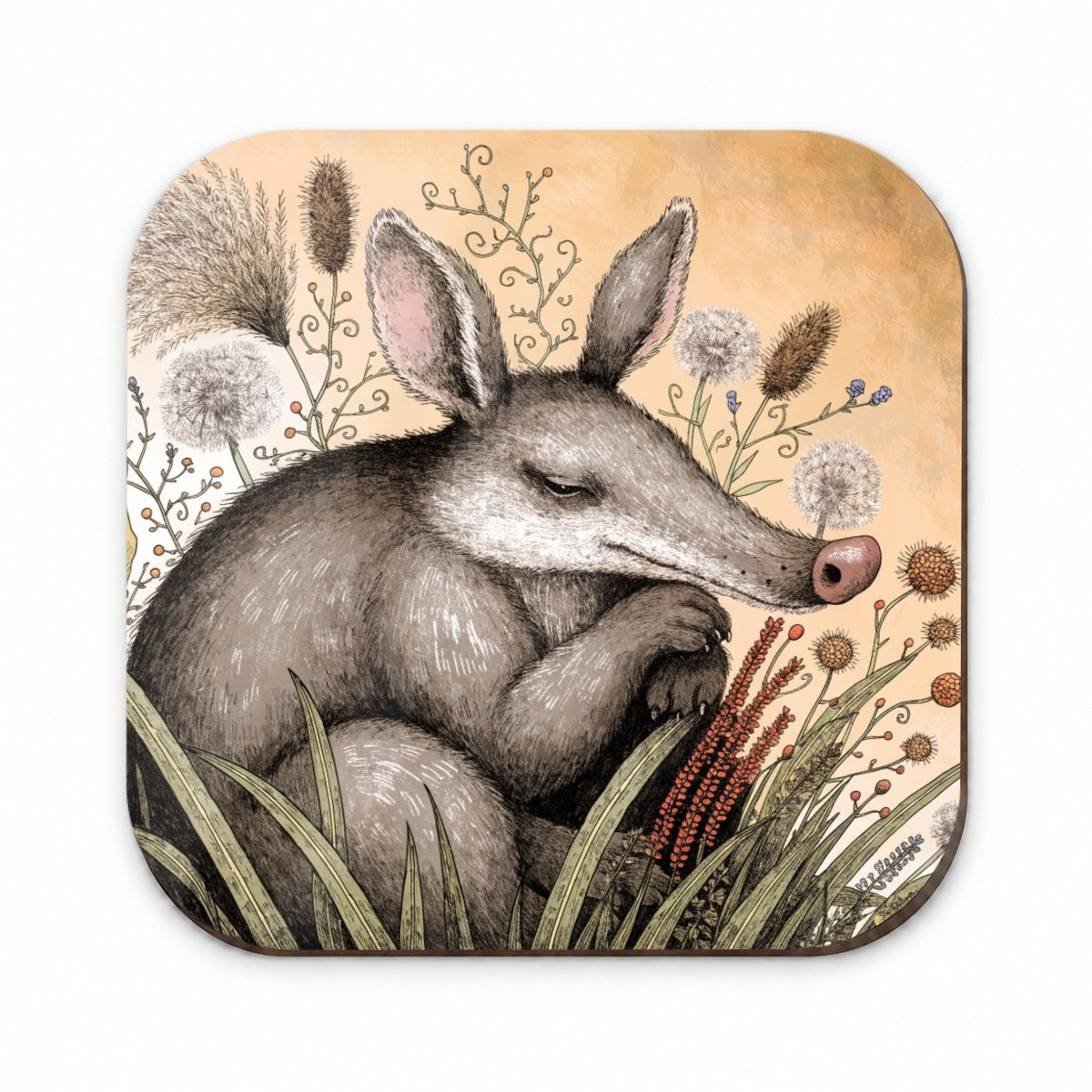 Cute Aardvark Illustration Fridge Magnet