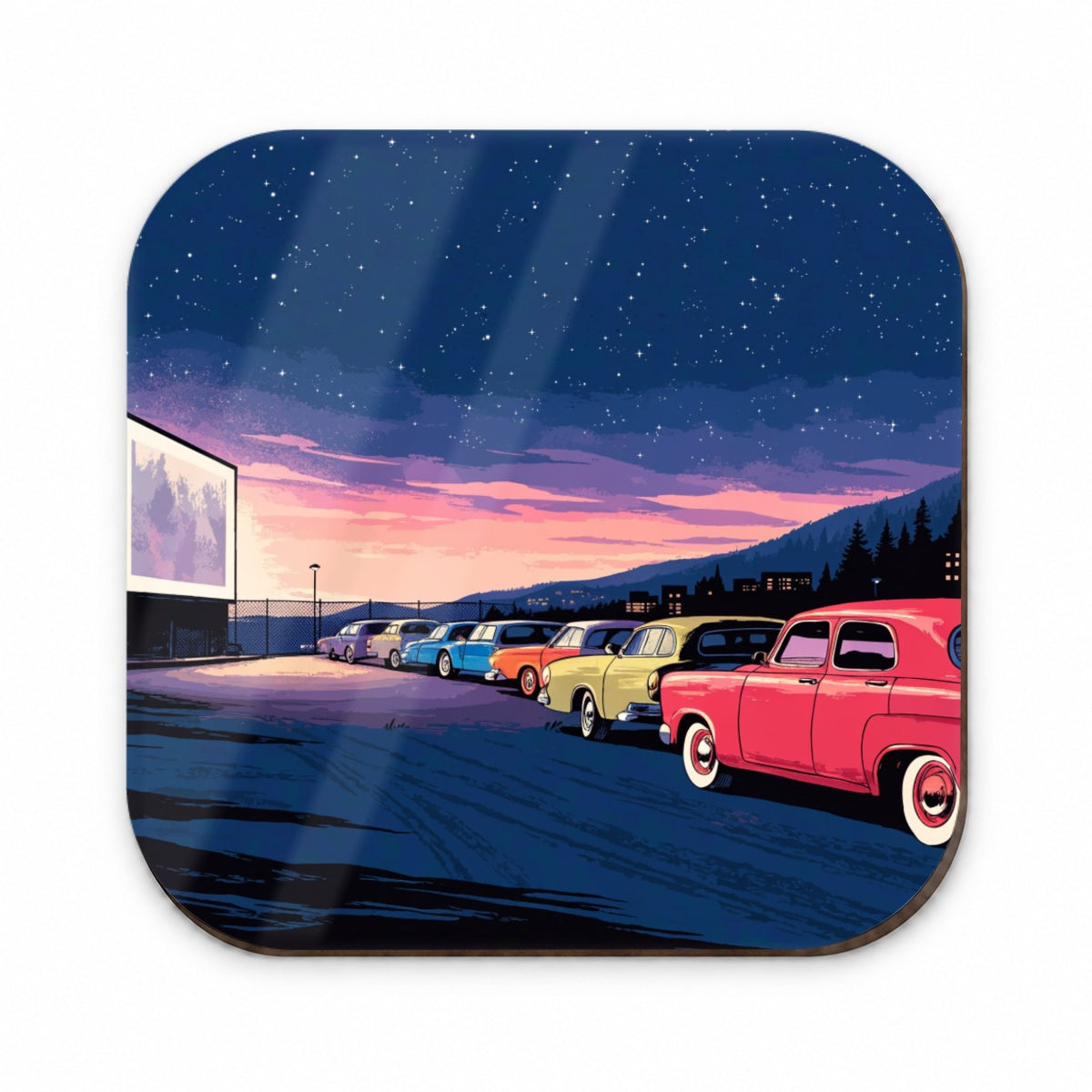 Drive-In Movie Night Fridge Magnet