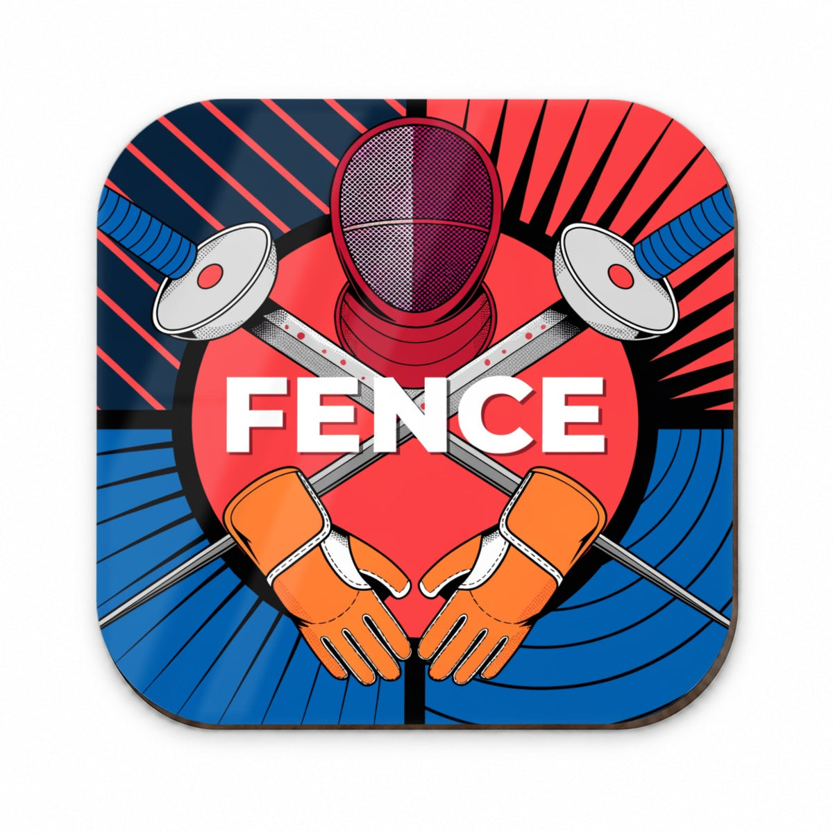 Fencing Foils Mask Fridge Magnet
